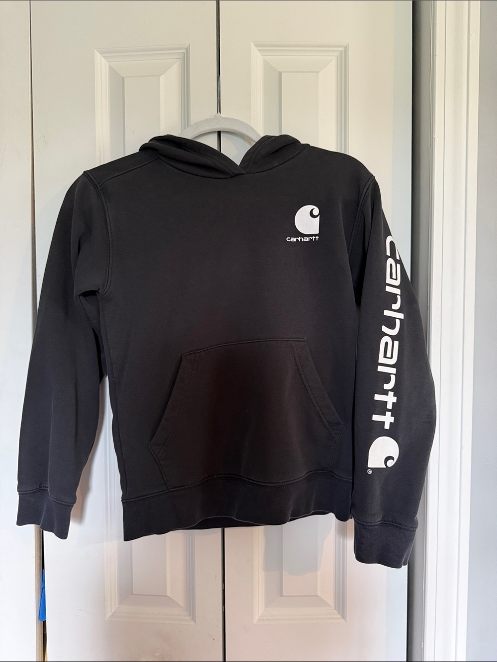 Carhartt Kids Charcoal Logo Pullover Hoodie
